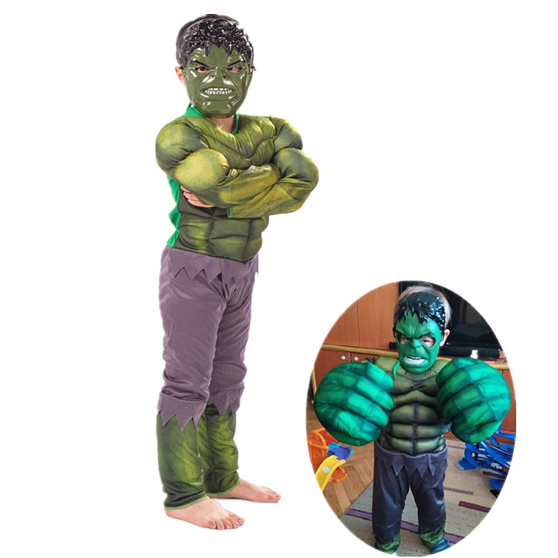  iminfit Kids Hulks Cosplay Costume Hulks Muscle Costume for  Toddler with Mask and Bodysuit f or Carnival Party Cosplay : Toys & Games