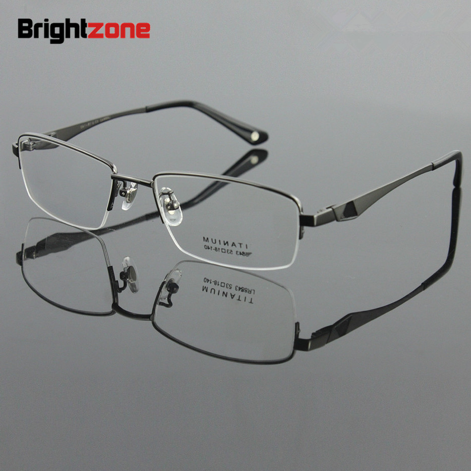 Rimless Pure Titanium Mens Eyewear Fashion Light Round Opticals Reading Glasses 