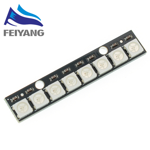 10pcs 8 channel WS2812 5050 RGB LED lights built-in full color-driven development board ► Photo 1/2