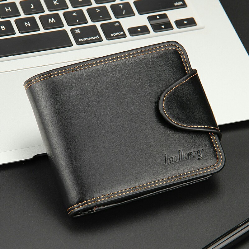 Small Cool Men Leather Wallet Credit Card Holder Zipper Coin Pocket Purse Clutch