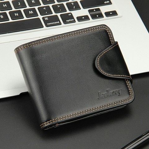 Small Men Wallets Credit Card Holders Zipper Luxury Brand Famous Handmade Leather Men Wallet Coin Pocket Male Purse Clutch Black ► Photo 1/6