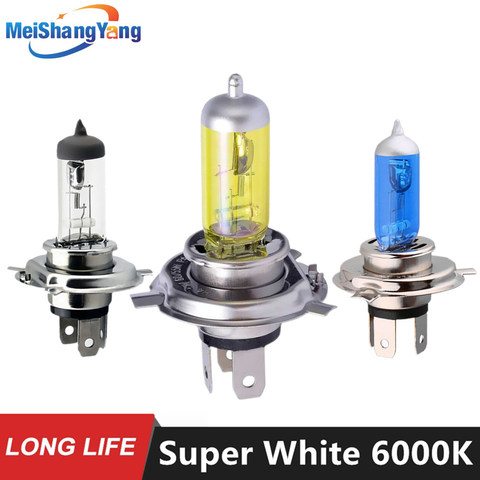 1PCS Super White Halogen Bulb H4 H7 12V 55W/60W 3000K 4300K 6000K Quartz Glass Car Headlight Lamp motorcycle light lamp ► Photo 1/6
