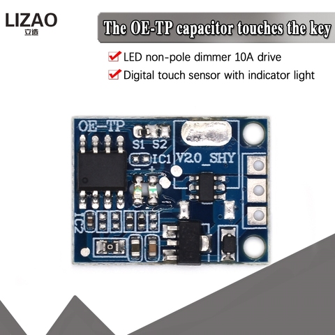 OE-TP capacitive touch button light touch switch module digital touch sensor LED no pole dimming 10A DC 5-12V ► Photo 1/6