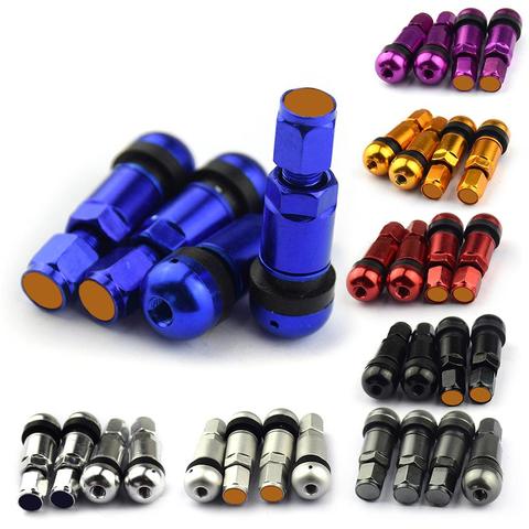 Universal 4Pcs Tire Valve Universal Aluminum Alloy Car Motorcycle Tubeless Wheel Tire Valve Waterproof Durable Air Valve Stem ► Photo 1/6