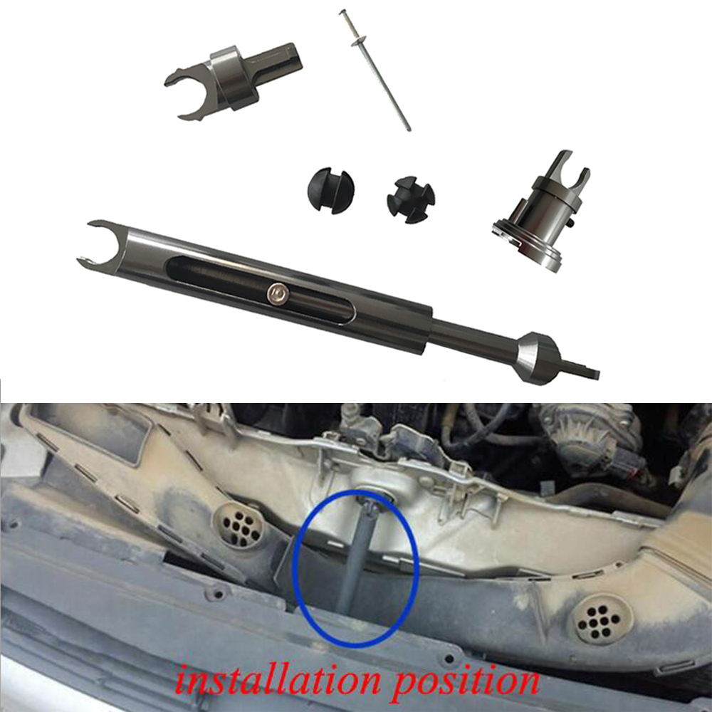 alloy bonnet release lock tie rod repair kit hood lock latch front grille  connect refitting accessories for ford focus mk2 C-MAX - Price history &  Review