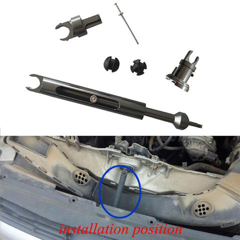 alloy bonnet release lock tie rod repair kit hood lock latch front grille connect refitting accessories for ford focus mk2 C-MAX ► Photo 1/6