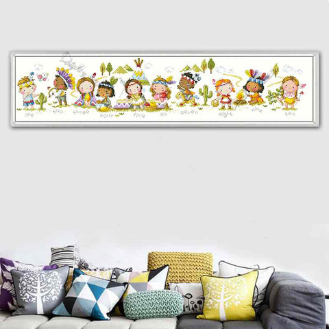 G114 Stich Cross Stitch Kits Craft Packages Cotton Fabric Floss Counted New Designs Needlework Embroidery Cross-Stitching ► Photo 1/4