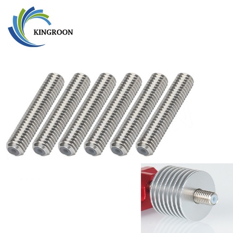 KINGROON 10PCS 5PCS 4PCS 3PCS MK8 MK9 PTFE Throat Stainless Steel M6 6*40mm Threaded For 1.75mm Filament 3D Printer Parts ► Photo 1/6