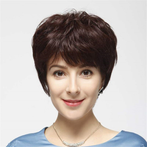 Eseewigs Kosher jewish Short Human Hair Wigs For White Women Silk Base Full Lace Wigs  ► Photo 1/6