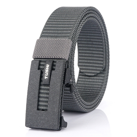 Brand Fashion Nylon Men Belt Alloy Automatic Buckle Casual Canvas Trousers Belt Tank Pattern New Designer Belts Male Waist Strap ► Photo 1/6