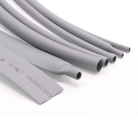 1M Grey Heat Shrink φ1mm - φ50mm 2:1 Electrical Insulation Sleeving Tubing Adhesive φ5mm φ6mm φ8mm φ10mm φ12mm φ14mm φ16mm φ20mm ► Photo 1/6