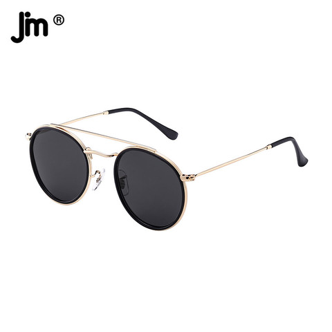 Retro Polarized Round Sunglasses for Men Women Vintage Double Bridge Frame Driving Sun Glasses UV400 ► Photo 1/6