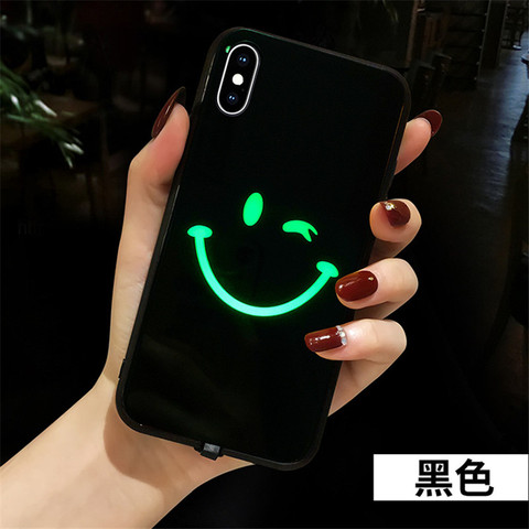 Smile LED Flash Call Light Case For iPhone 11 12 Pro Max X Xr Xs Max Case 6 6S 7 8 Plus SE 2022 Cover For iPhone 12 Mini Funda ► Photo 1/6