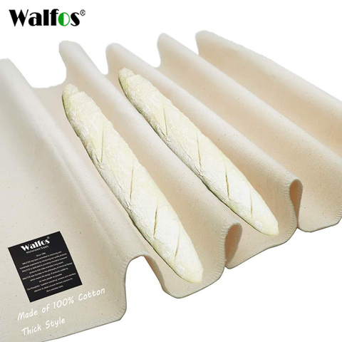 WALFOS thick Fermented Linen Cloth Proofing Dough Bakers Pans Bread Baguette Baking Mat Pastry Baker's Couche Proofing Cloth ► Photo 1/6
