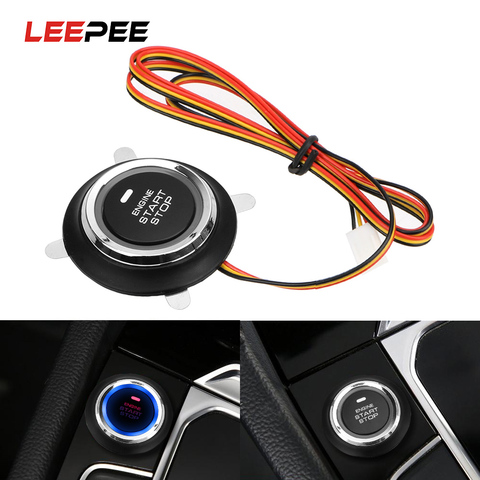 LEEPEE 12V Auto Replacement Car Engine Start Stop Push Button Keyless Entry Ignition Starter Switch ► Photo 1/6