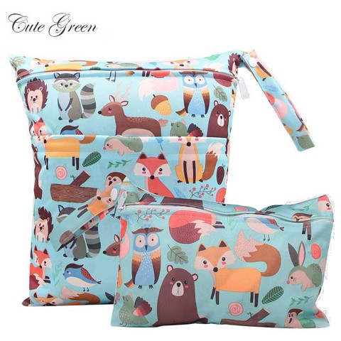 Waterproof Reusable Wet Bag For Nursing Menstrual Pad Baby Cloth Diaper Nappy Travel Wetbag Maternity Diaper Bag 30*36 15*22.5cm ► Photo 1/6