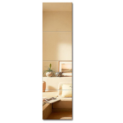 4Pcs 22*22 Dressing mirror pasted on the wall can be pasted and spliced household use in student dormitory and full-body mirrors ► Photo 1/6