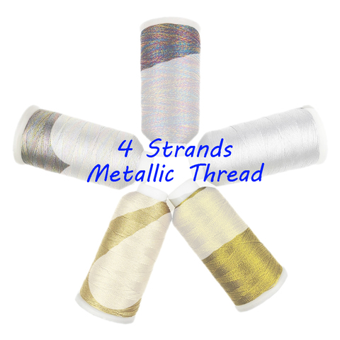 Sanbest New Arrival 4 Plies Metallic Weaving Thread Threads Handmade DIY Bracelet String Stitch Tatting Weave Yarns High Quality ► Photo 1/6