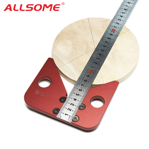 ALLSOME Woodworking Center Scribe 45 Degree Angle Line Gauge Wood Ruled Carpenter Ruler Gauge HT2340 ► Photo 1/4