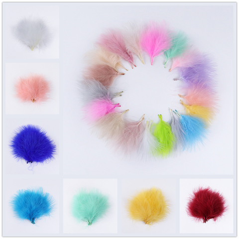 50/100pcs mint Dyed Turkey Feather Fluffy and soft Craft feathers  for DIY Jewellery Decoration handwork fly tying  material ► Photo 1/6