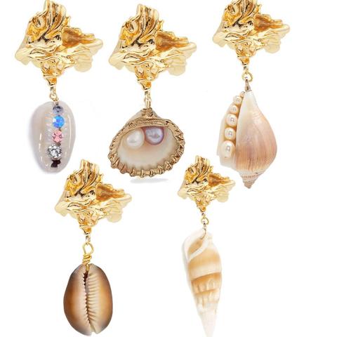 2022 Boho Cowrie Shell Earrings For Women Earring Hanging Statement Drop Dangle Earrings Sea Shell Summer Beach Jewelry Bohemian ► Photo 1/6