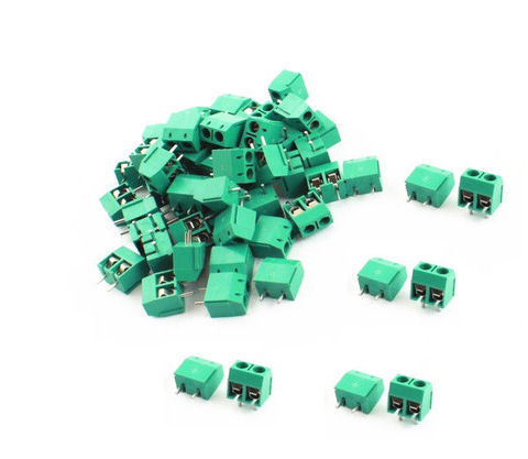 20PCS/LOT KF301-2P KF301-5.0-2P KF301 Screw 2Pin 5.0mm Straight Pin PCB Screw Terminal Block Connector green ► Photo 1/2