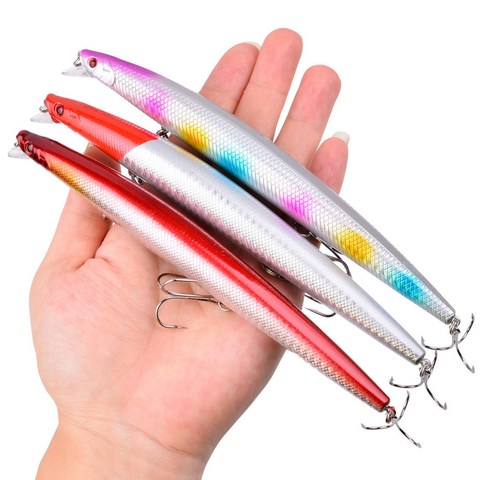 1pcs New Big Laser Minnow Fishing Lures 18cm/24g Fishing Hard Bait Crankbaits Isca Artificiais Pesca Sea Wobbler Swimming Baits ► Photo 1/6