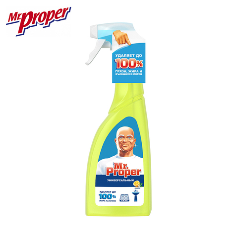 Universal spray Mr. proper lemon 500 ml. Cleaner Multi-purpose Portable Household Decontamination Aerobic Detergent Powerful All-Purpose Rust Cleaner Cleaning agent detergent chemistry for cleaning Cleaning agent ► Photo 1/2