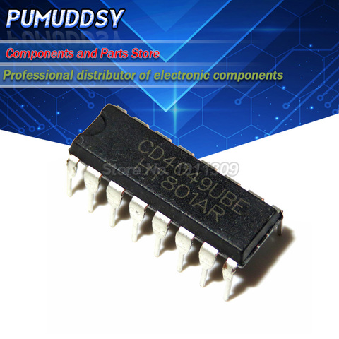 10PCS CD4049UBE CD4049 4049 DIP-16 CMOS HEX Buffer Converter Logical IC ► Photo 1/1