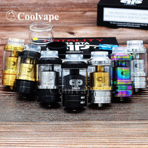 coolvape QP Designs Fatality M25 RTA 4ml /5.5ml 25mm Top filling airflow Adjustment Rebuildable Atomizers vs THC Tauren ONE RTA ► Photo 1/6