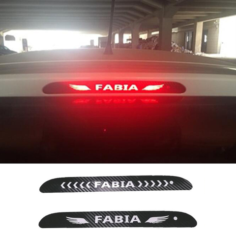 Car-Styling Taillight Brake Lights Lamp Protector carbon fiber Covers 3D Sticker for Skoda FABIA 2016-2022 car Accessories 1PCS ► Photo 1/6