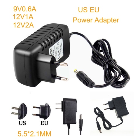 HUASIFEI 9V 0.6A 12V 1A 2A 2.5A AC Volt DC Power Adapter Supply EU US Plug Charger Monitor Regulation Charger Adaptor Supply ► Photo 1/6