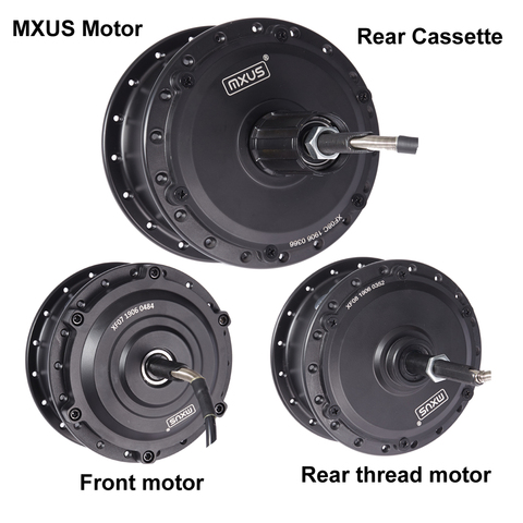 MXUS Motor XF15F XF15R XF07 XF08 36V 48V Bike Hub Motor Brushless Geared Non-geared Electric Bike Front Rear Cassette  Motor ► Photo 1/6
