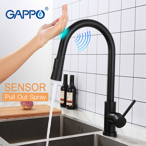 GAPPO Stainless Steel Touch Control Kitchen Faucets Smart Sensor Kitchen Mixer Touch Faucet for Kitchen Pull Out Sink TapsY40112 ► Photo 1/6