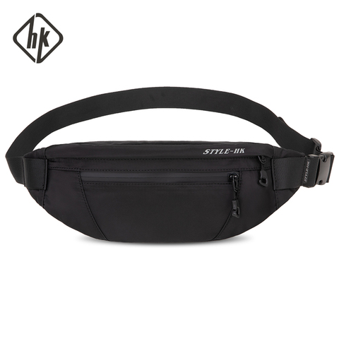 Hk Man Waist Bag New Fashion Fanny Pack Chest Pack Travel Outdoor Sports Crossbody Bag Casual Male Waterproof  Bum Belt Bag ► Photo 1/6