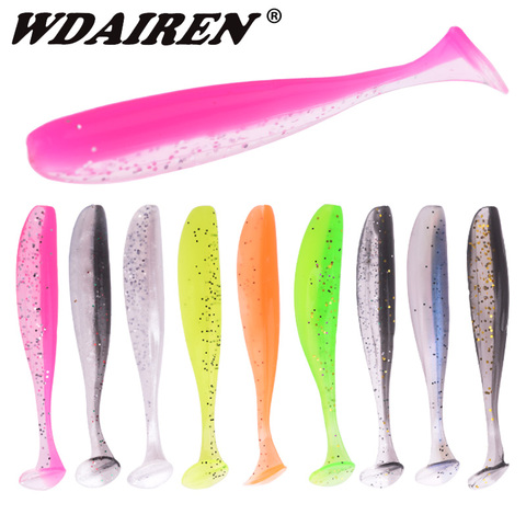 WDAIREN New Shad Fishing Lure Soft bait 5cm 7cm 9cm Wobbler Odor Attractant Carp Double Color Silicone Bait Pike Bass Artificial ► Photo 1/6