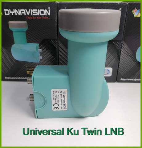 DYNAVISION Twin LNB Best signal digital Full HD Universal KU Band TWIN LNB High Gain Low noise satellite Dish LNB ► Photo 1/6
