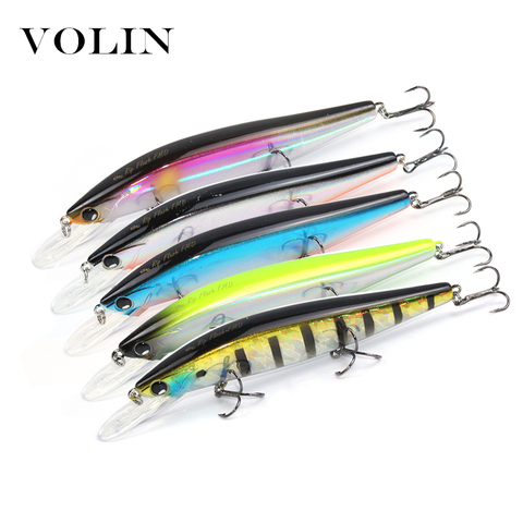 Volin 1pc Wobbler Floating Minnow Fishing Lure Pike Bass for Shallow Water  Baits 115mm 14.5g with 3 Fishing Hooks Fishing Lure - Price history &  Review