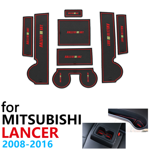 Anti-Slip Rubber Cup Cushion Door Groove Mat for Mitsubishi Lancer Ralliart EVO X Galant Fortis EX 2008~2016 Car Accessories ► Photo 1/6