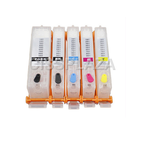 CISSPLAZA PGI-580 CLI-581 Refillable Ink Cartridge For Canon PIXMA ts705 TR7550 TR8550 TS6150 TS8150 TS9150 TS9155 PGI580 CLI581 ► Photo 1/6