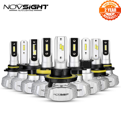 NOVSIGHT Headlight H4 H7 H8/H9/H11 H1 H3 9005 9006 9007 H13 Car LED Headlight Hi-Lo Beam 50W 10000LM 6500K Fog Light Bulb ► Photo 1/6