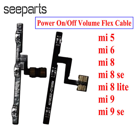 For Xiaomi Mi 5 6 8 9 se Power On/Off Volume Buttons Flex Cable For Xiaomi Mi 8 Lite Volume Up/Dow Button Flex Cable Replacement ► Photo 1/1