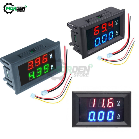 0.56Inch LED Digital Voltmeter Ammeter DC 0-100V 10A 50A 100A Panel Amp Volt Voltage Current Meter Tester Detector for Auto Car ► Photo 1/6