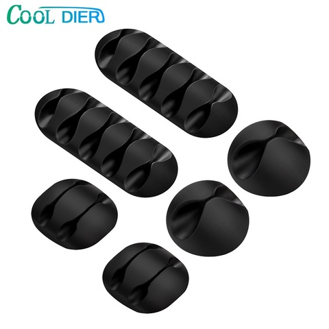 COOL DIER Cable Organizer Silicone USB Cable Winder Management Clips for Mouse Keyboard Earphone Headset Wire Organizer Holder ► Photo 1/6