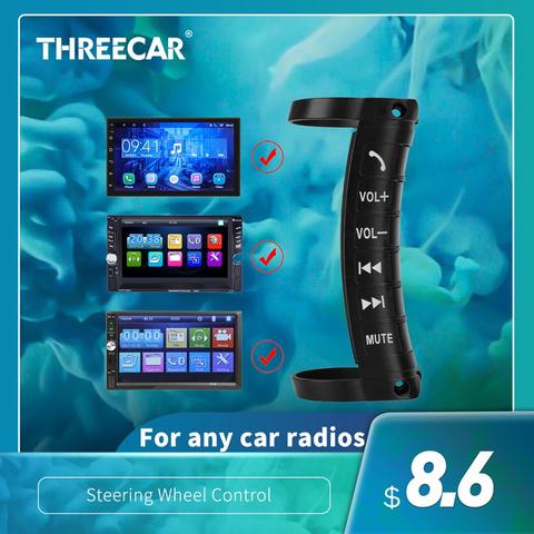 Multi-function Car steering wheel remote controls use for control 2 DIN DVD player universal wireless Bluetooth remote control ► Photo 1/6