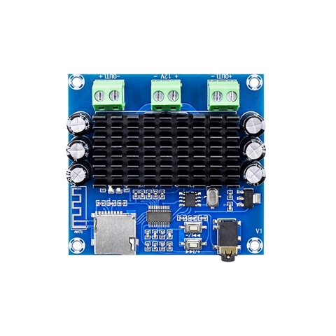 XH-A272 Bluetooth 5.0 TDA7297 digital Power amplifier board 2x15W Wireless Stereo Audio AMP Module Support TF Card AUX ► Photo 1/5