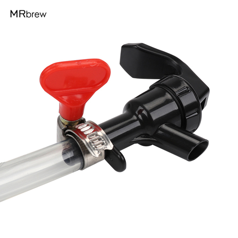 Picnic Plastic Beer Tap Faucet with Red 8-12mm Hose Clamps For Liquid Dispenser Tap Brewing System ► Photo 1/6