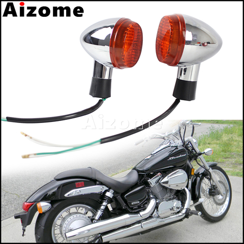 Motorcycle Rear Turn Signal Lights For Honda Shadow 400 750 VT750 04-07 Turn Indicators Lamp Emark Blinkers ► Photo 1/6