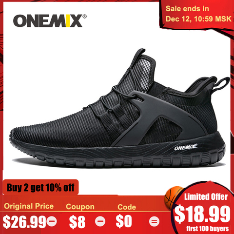 ONEMIX 2022 Men Running Shoes Lightweight Breathable Mesh Soft Women Sneakers Slip On Outdoor Jogging Walking Tennis Sport Shoes ► Photo 1/6