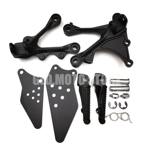 Motorcycle Matte Black Front Footrest Foot Pegs Set For Kawasaki ZX6R ZX-6R ZX636 2005 2006 2007 2008 ► Photo 1/5